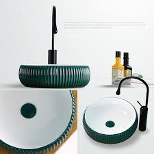 nordic green bathroom sinks above