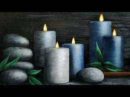 Spa Candles Acrylic Painting Live Tutorial Candle Art Painting Spa Candle Acrylic Painting