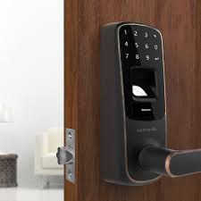 ultraloq ul3 fingerprint and touchscreen keyless smart lever door lock aged bronze visit the image link fingerprint door lock smart door locks door locks