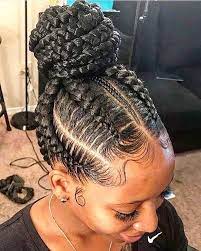 19 Hottest Ghana Braids Ideas For 2021 In 2021 Cornrow Hairstyles Braided Bun Hairstyles Braided Hairstyles