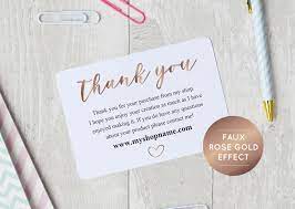 Free shipping on orders over $25 shipped by amazon. Rose Gold Business Thank You Cards Creative Stationery Templates Creative Market