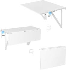 Homfa Wandtisch Klappbar 80x60cm Weiss Mit 2 Halterungen Klapptisch Wand Kuche Wandklapptisch Holz Esstisch Kuchentis Kuchentisch Klappbar Kuche Tisch Wandtisch