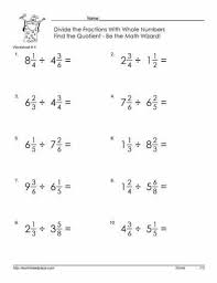 Divide Mixed Number Fractions 4 Math Fractions Worksheets Fractions Mixed Numbers