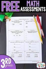Third Grade Math Assessments Quizzes Free Math Assessment 3rd Grade Math Math Quizzes