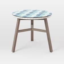Ratings indicate how a tile can be used and whether or not it needs to be sealed against moisture. Round Blue Mosaic Tiled Wood Outdoor Bistro Table