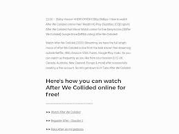 Check out these awesome canadian shows that are currently available for streaming on netflix usa. Watch After We Collided Hd Full Movie Online Free