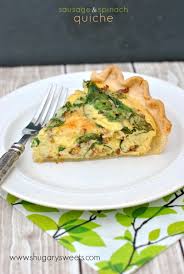 Spinach And Sausage Quiche Shugary Sweets Quiche Recipes Breakfast Quiche Recipes Sausage Quiche