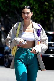 Dua, who works with stylist lorenzo posocco, is often a fan of wearing bold and bright colors. Dua Lipa Street Style 08 14 2019 Celebmafia