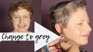 How do you manage short wavy hair without using products (especially thin hair)? Transformation To A Short Grey Pixie Haircut Youtube