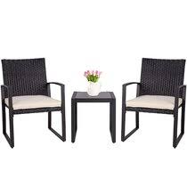 Molded aluminum frames are sturdier than steel and will never rust. Black Wicker Rattan Patio Dining Sets You Ll Love In 2021 Wayfair
