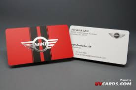 Silk Business Cards With Foil Stamping Printed For Hendrick Mini