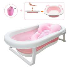 Reviewed in the united kingdom on 27 february 2012. Baby Portable Collapsible Infant To Toddler Space Saver Foldable Bath Tub With Cushion Insert Water Rinser Washbasin For Bathing Newborns Pink Buy Online In Andorra At Andorra Desertcart Com Productid 148814321