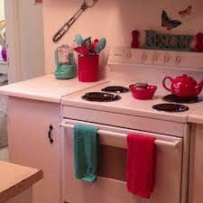 Red And Teal Kitchen Red Kitchen Decor Turquoise Kitchen Decor Aqua Kitchen