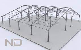Steel Buildings 2 3d Model Ad Steel Buildings Model With Images Steel Buildings