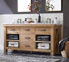 This 72 double bathroom vanity set will add a level of sophistication and class to any bathroom's decor. Benchwright 72 Double Sink Vanity Pottery Barn