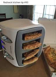 Turn A Toaster On It S Side To Heat Up Pizza Slices Reheat Pizza Toaster Cooking