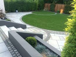 Small Garden Retaining Wall Ideas Curves In A Square Garden Garden Patio Grey Garden Design Garden W Back Garden Design Patio Garden Design Small Garden Design