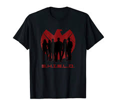 Marvel Agents Of Shield Silhouette Logo Graphic T Shirt