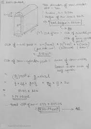 A cuboid is a 3d shape. Q A Jewellery Box Is In The Shape Of A Cuboid Surmounted By A Semi Cylinder As Shown In The Figure Maths Surface Areas And Volumes 12322333 Meritnation Com