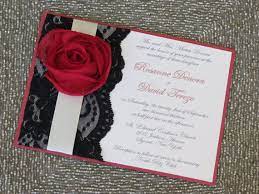 Lexy Red Black And White Wedding Invitations Customizable Lace Invitation Black And White Wedding Invitations Lace Invitations Black Wedding Invitations
