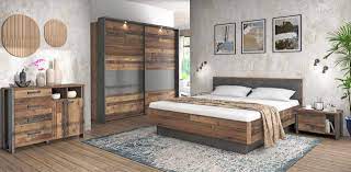 Linea schlafzimmer komplettset 1 bartex eiche graphit. Schlafzimmer Clif Binou 220 6 Tlg Komplettset Optik Old Wood Vintage