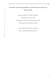 Please copy and paste this embed script to where you want to embed. Pdf The Practices And Developmental Pathways Of Professional And Olympic Serial Winning Coaches