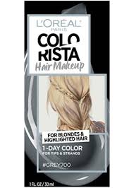 It's specially formulated to delicately coat your hair fibres, giving you full coverage and a rich shine to tackle the first. L Oreal Paris Colorista Semi Permanent Hair Makeup Gray 1 Fl Oz D3 Surplus Outlet