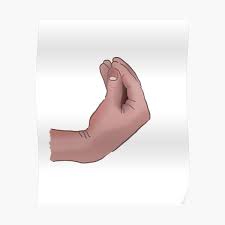 Pinched fingers italian emoji meaning! Italian Hand Gesture Posters Redbubble