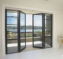 Powder Coated Aluminium Folding Door at best price in Vadodara