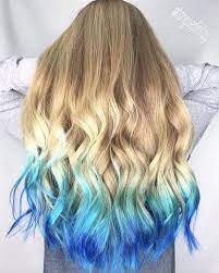 It also helps repair and protect fragile hair. Pin By Molly Houghton On Cool Hair Hair Dye Tips Blue Tips Hair Ombre Hair Blonde
