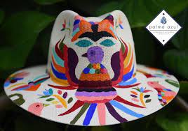 Tenango Hand Painted Panama Hat Painted Hats Painted Purse Custom Made Hats
