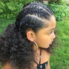 Style a curved braid that slightly goes on one side and a tight dutch braid that you can. Braids For Kids Best Braided Hairstyles For Black Girls On Stylevore