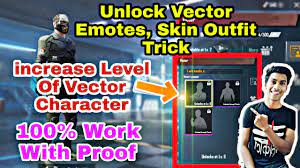 Increase Vector Level And Get Rewards Unlock Emotes Outfit And Skin Of Vector Pubg Mobile Youtube