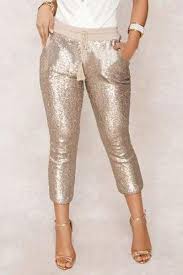 Sequin Capri Joggers Sonja By Sonja Morgan