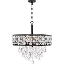 Ellena 24 Wide 4 Light Black Crystal Pendant Light 9h542 Lamps Plus