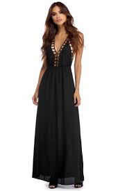 Black Caged Maxi Dress Windsor Maxi Dress Dresses Black Maxi Dress