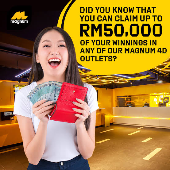 Magnum4D - Did you know that you can claim up to RM50,000 of your winnings  in any of our Magnum 4D outlets? Visit our Magnum 4D website at  https://bit.ly/FAQ-ClaimPrizes to learn more