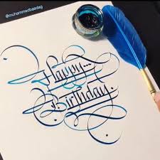 Happy Birthday Penmanshipporn Happy Birthday Calligraphy Happy Birthday Hand Lettering Happy Birthday Drawings