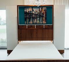 Woodways Zoom Bed Zoom Desk Zoom Room Tiny Home Office White Walls Murphy Bed