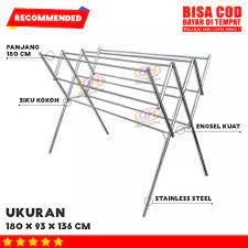 Dapat menahan beban hingga 5 kg. Glory Home Jemuran Baju Stainless 180 Cm Jumbo Besar 9 Palang Kuat Tahan Karat Murah Promo Bayar Ditempat Hari Ini Lazada Indonesia