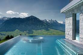 Stairway To Heaven Infinity Pool Hotel Villa Honegg Switzerland 7 People Are Calling This Rooftop Infinity Pool In The Swi Hotel Villa Honegg Pool Villa Honegg