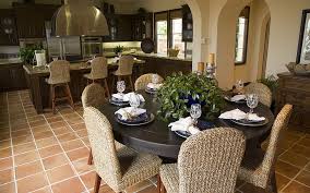 It's a great choice for rooms that are. Hd Wallpaper Round Black Pedestal Dining Table And Six Chairs Kitchen Room Wallpaper Flare