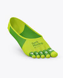 Download No Show Toe Sock Mockup In Apparel Mockups On Yellow Images Object Mockups