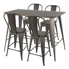 That's why hooker furniture prides itself on creating plus we offer extendable dining tables that can accommodate extra guests during special occasions as well as smaller kitchen tables to better suit. Lumisource Oregon Antique Metal Espresso Bamboo Dining Room Set With Rectangular Table In The Dining Room Sets Department At Lowes Com