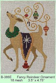 This christmas crochet rudolf the reindeer pattern is a part of the christmas ornament mini cal. Fancy Reindeer Ornament Cross Stitch Christmas Ornaments Cross Stitch Holiday Cross Stitch