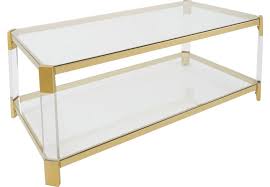 Hutsell Gold Cocktail Table Coffee Table Living Room Table Furniture