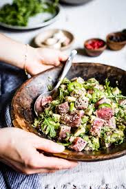 Rest for a couple of mins before serving. Sesame Crusted Seared Tuna Salad Bowl Foolproof Living