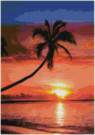 Love coffee and cross stitch pattern a freebie cross stitch pattern was on the agenda, so here it is. Beach Sunset Cross Stitch Pattern Pdf Only