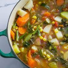 Low Fodmap Summer Garden Vegetable Soup Recipe Garden Vegetable Soup Healthy Vegetables Nutrition Healthy Eating