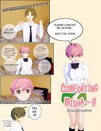 Comforting Misha~! [adult doujin, NSFW](5 pages, read right to left; see  comments) : rkatawashoujo